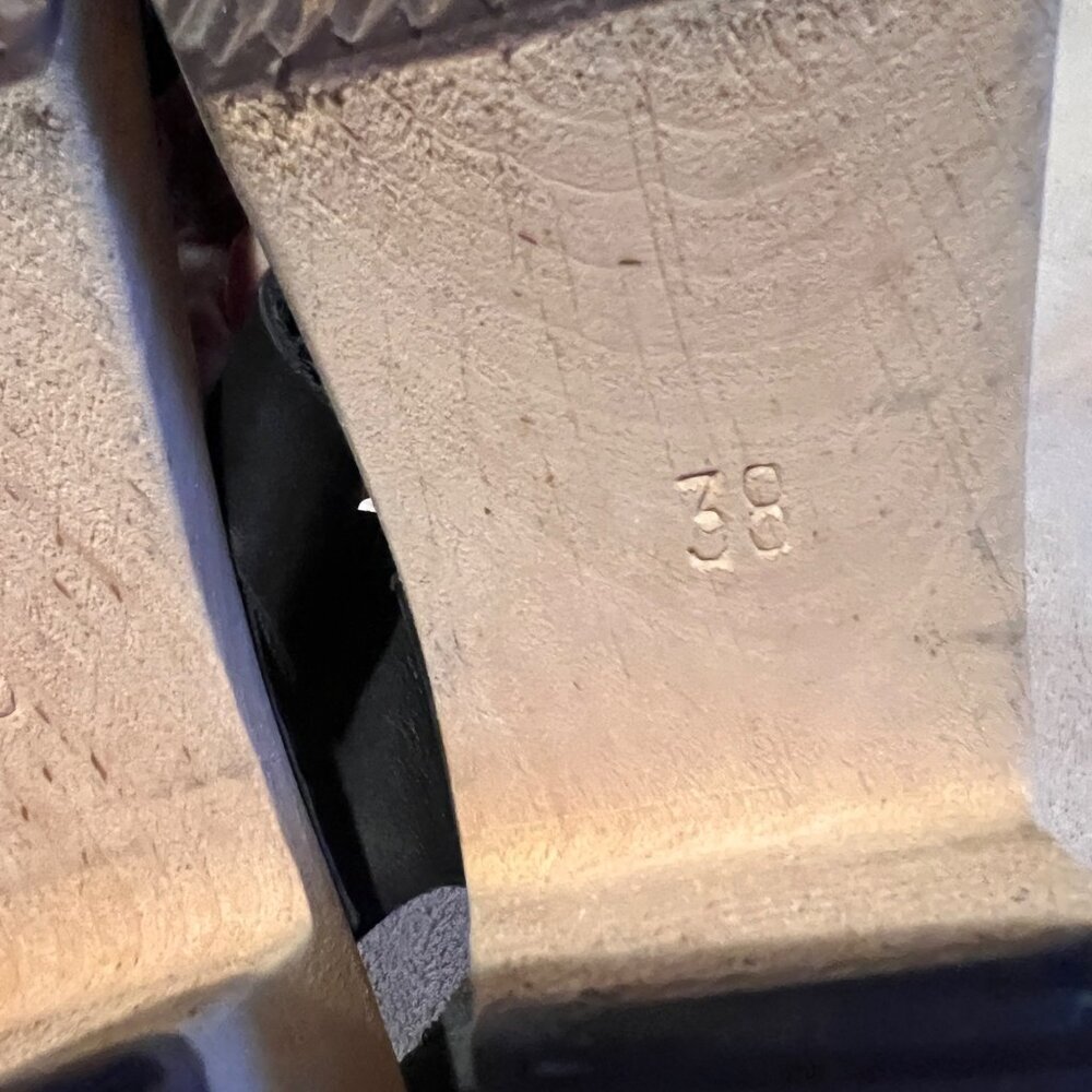 MIA x Free People Greta Swedish Black Leather Wooden Clogs Size 38 / 7 - Picture 8 of 11